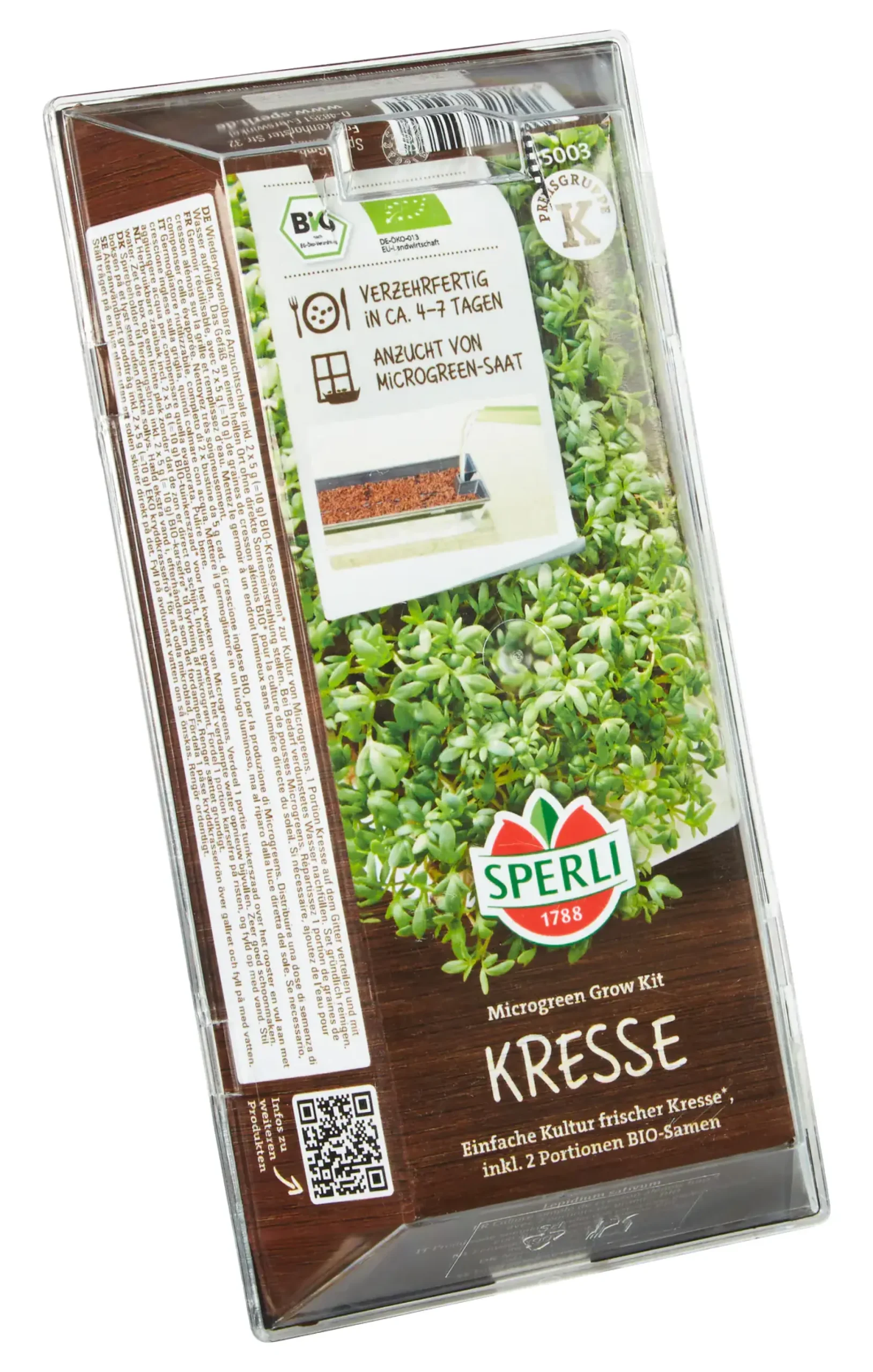Sperli Bio Microgreen Grow Kit Anzuchtset Kresse