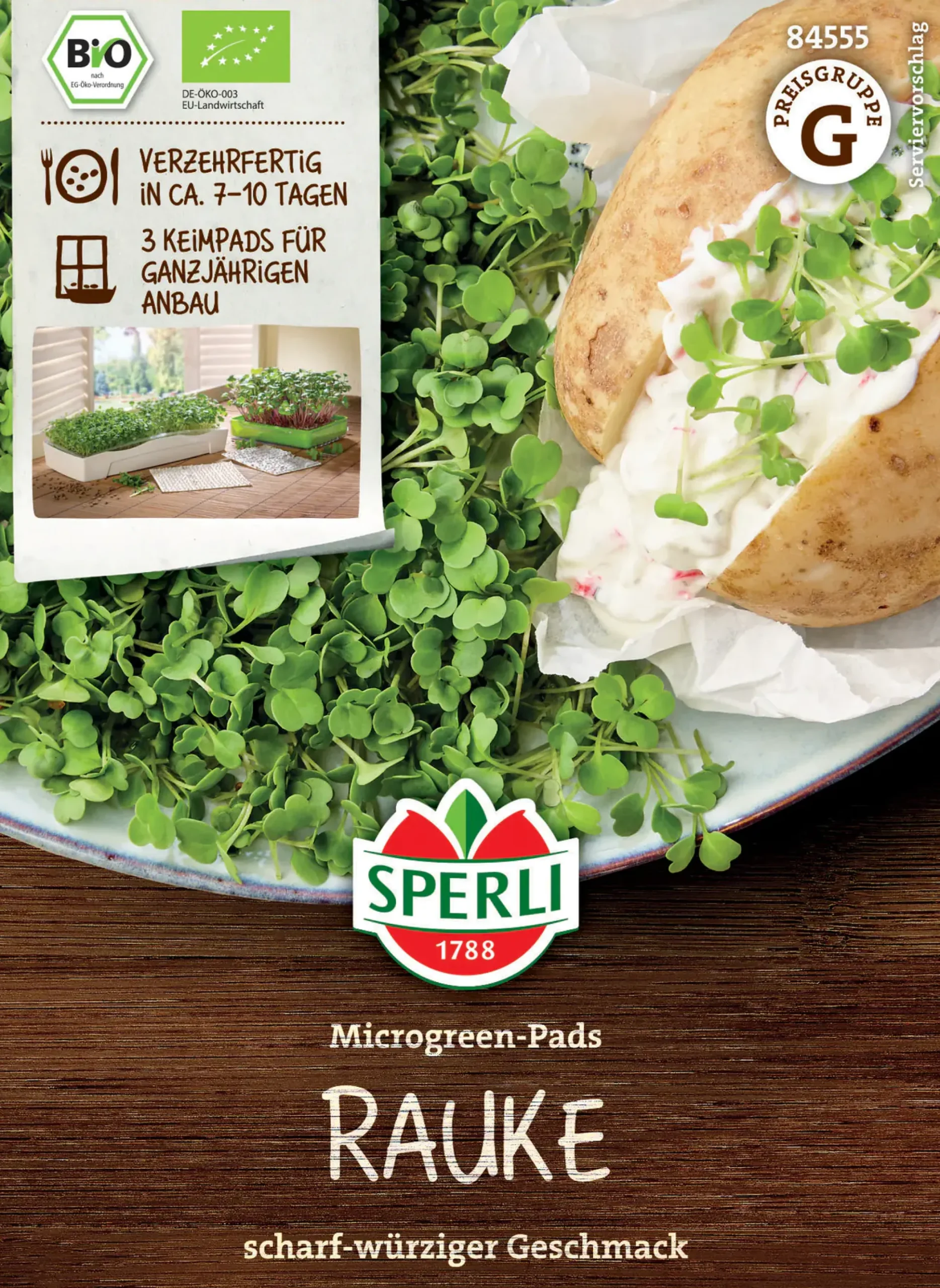 Sperli BIO Microgreen-Pads Rauke