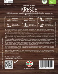 Sperli BIO Microgreen-Pads Kresse