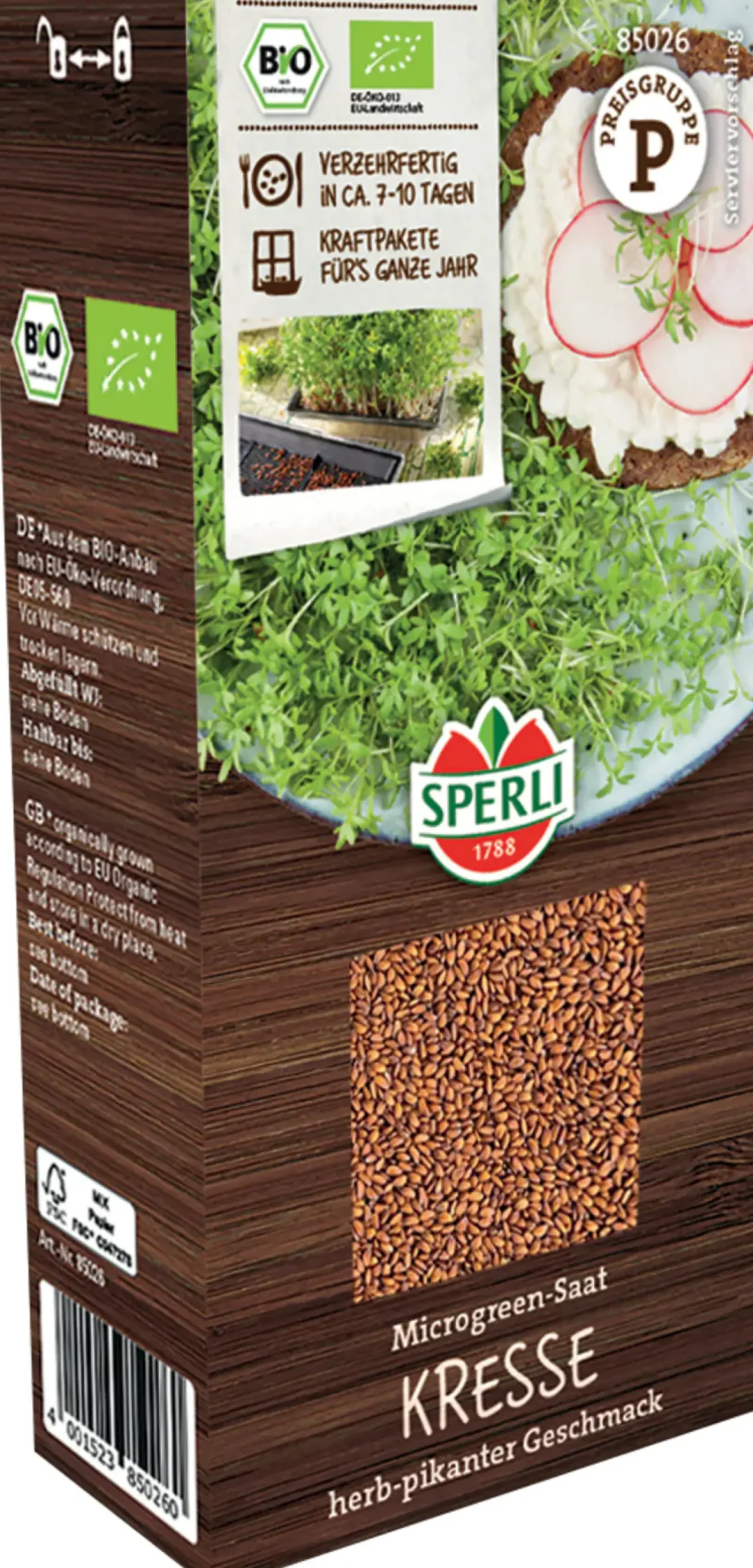 Sperli BIO Microgreen-Saat Kresse