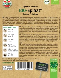 Sperli BIO Spinat
