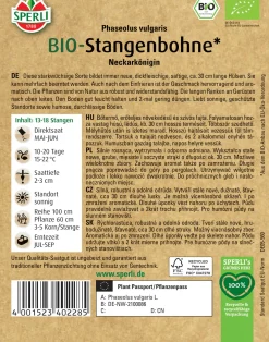 Sperli BIO Stangenbohne