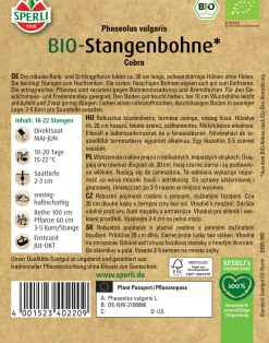 Sperli BIO Stangenbohne