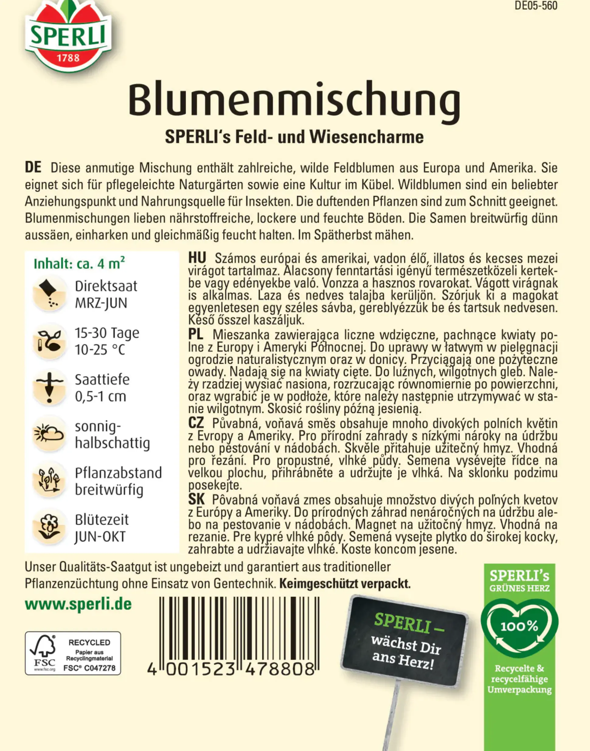 Sperli Blumenmischung Feld- und Wiesencharme