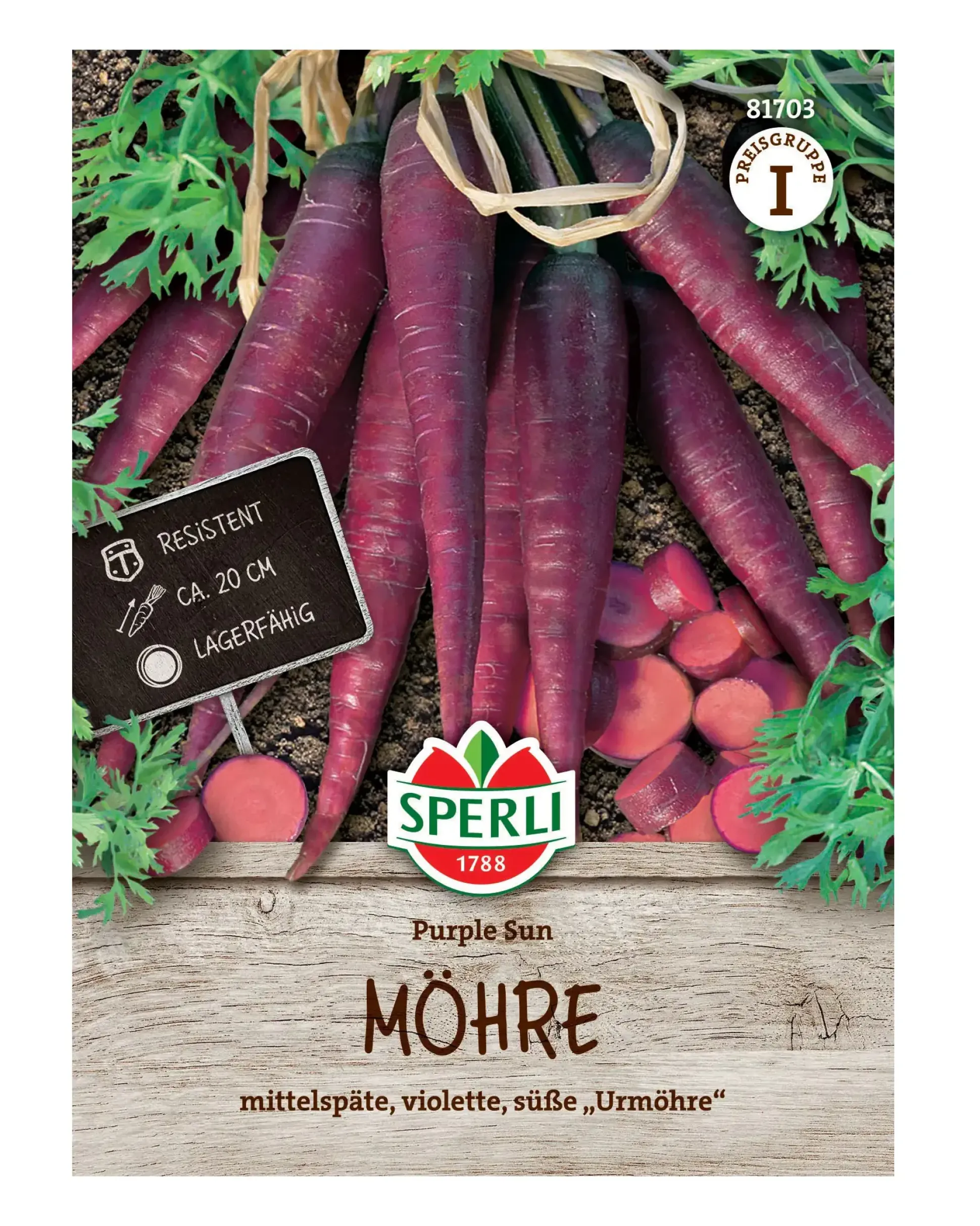 Sperli Saatgut Möhren Purple Sun F1 für ca. 1,5 – 2,1 m²