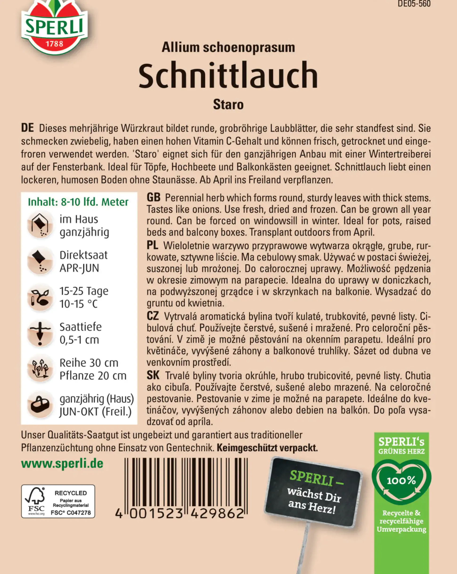 Sperli Schnittlauch Staro