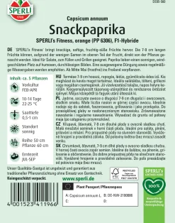 Sperli Snackpaprika Sperli 's Fitness orange F1