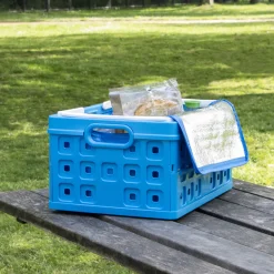 Square Klappbox mit Kühltasche und Griff 32L blau