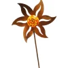 Stecker Blume mit Kugel Rostoptik 100 cm