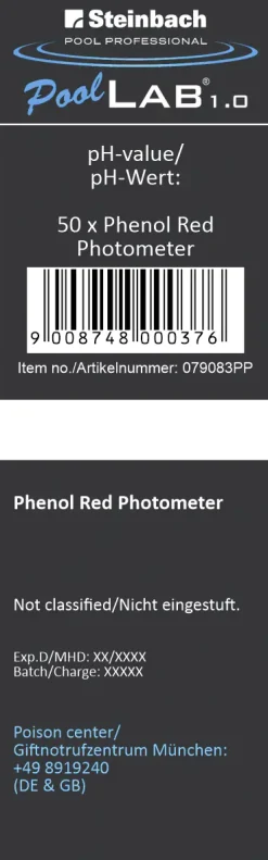 Steinbach Pool Professional Phenol Red Photometer Tabletten 50 Stück