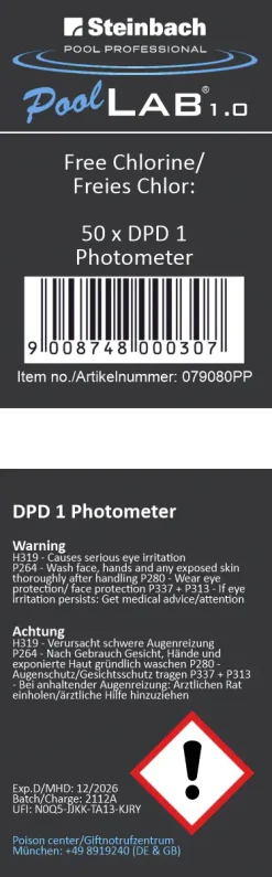 Steinbach Pool Professional DPD N°1 Photometer Tabletten 50 Stück