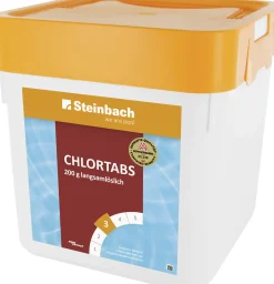 Steinbach Poolpflege Chlortabs 5 kg - 25x 200g Tabletten langsamlöslich