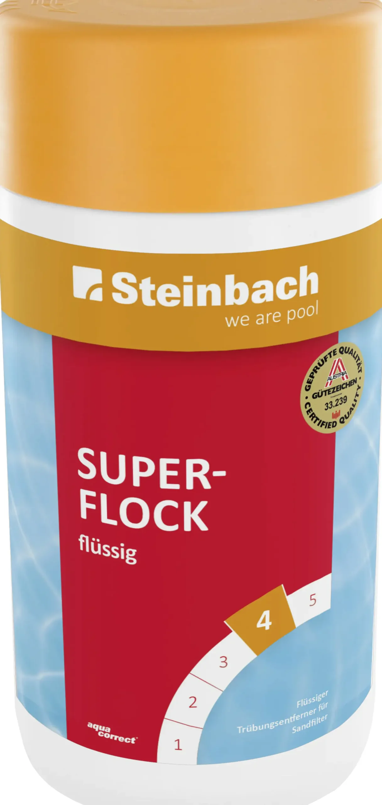 Steinbach Poolpflege Superflock flüssig 1 L, Flockungsmittel