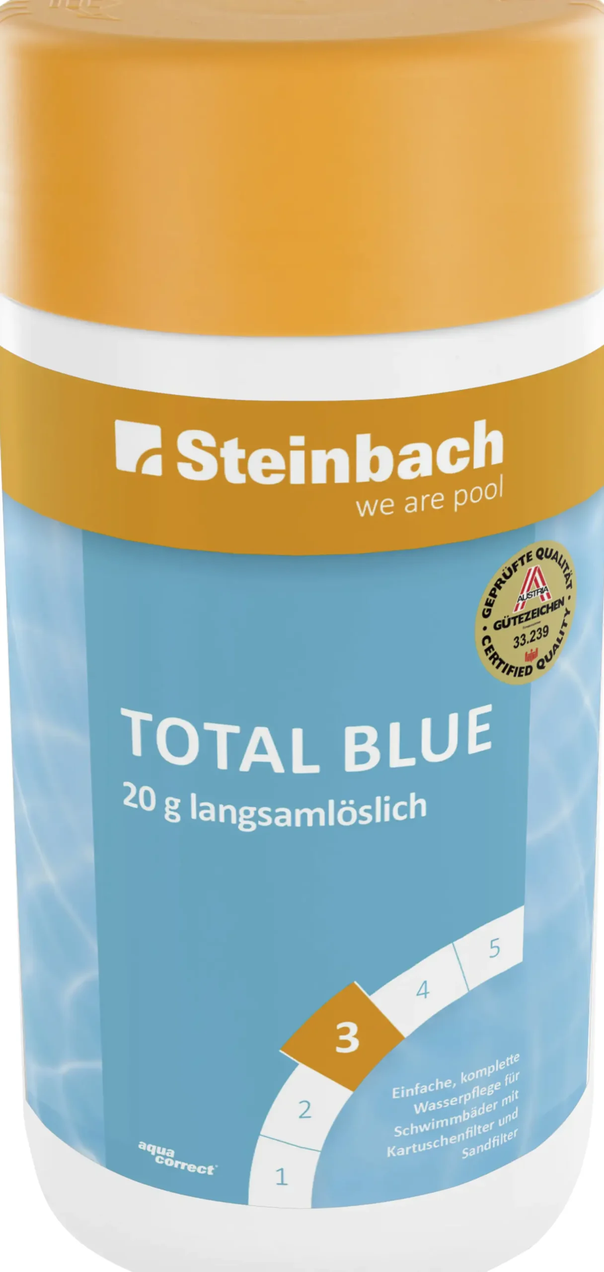 Steinbach Poolpflege Total Blue Chlorprodukt 1 kg Tabletten,löslich