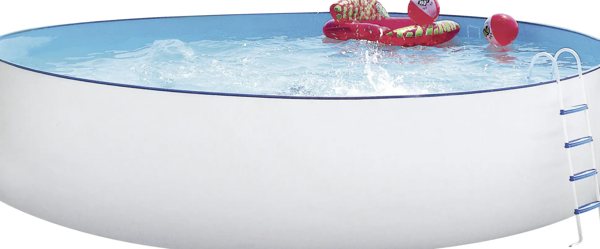 Steinbach Stahlwandpool Set Nuovo weiß, Ø 550 x 120 cm