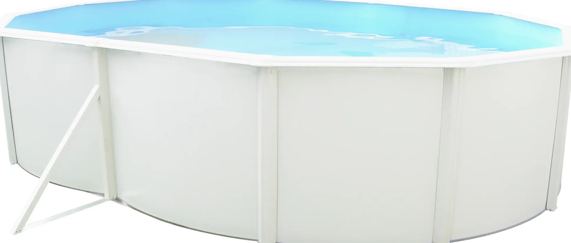 Steinbach Stahlwandpool Set Nuovo weiß, 550 x 366 x 120 cm