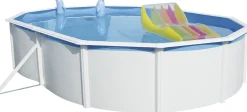 Steinbach Stahlwandpool Set Nuovo weiß, 730 x 366 x 120 cm