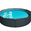 Steinbach Stahlwandpool Set Nuovo de Luxe II Ø 360 x 120 cm, anthrazit/grau