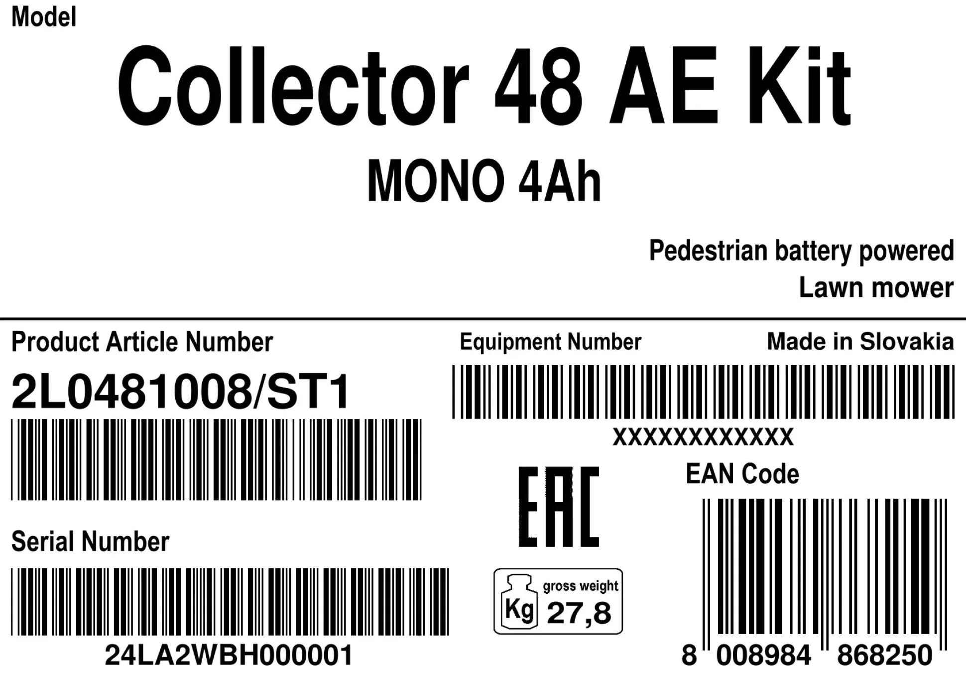 Stiga Akku-Rasenmäher Collector 48 AE 46 cm Schnittbreite inkl. 4 Ah Akku u. Ladegerät