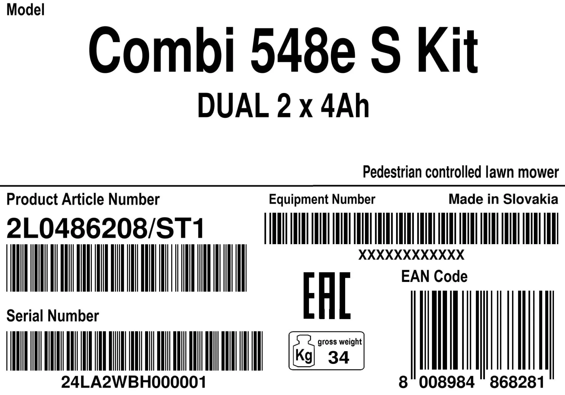 Stiga Akku-Rasenmäher Combi 548e 46 cm Schnittbreite inkl. 2 x 4 Ah Akku u. Ladegerät