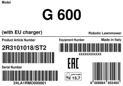 Stiga Mähroboter G 600, 25,2 V, 18 cm Schnittbreite