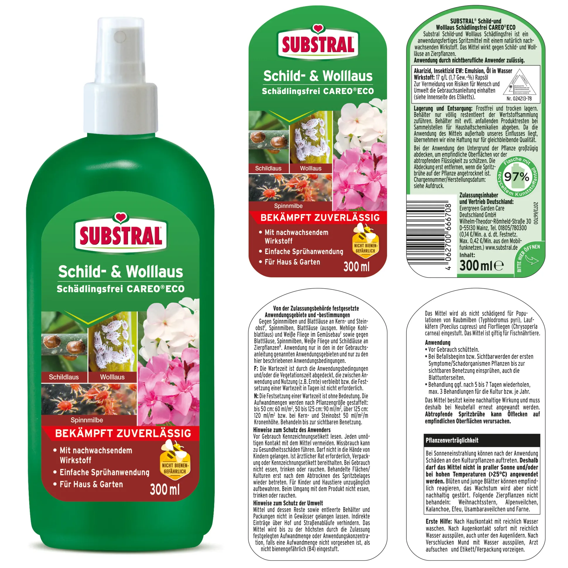 Substral Careo Eco Schild- und Wolllaus Schädlingsfrei 300 ml