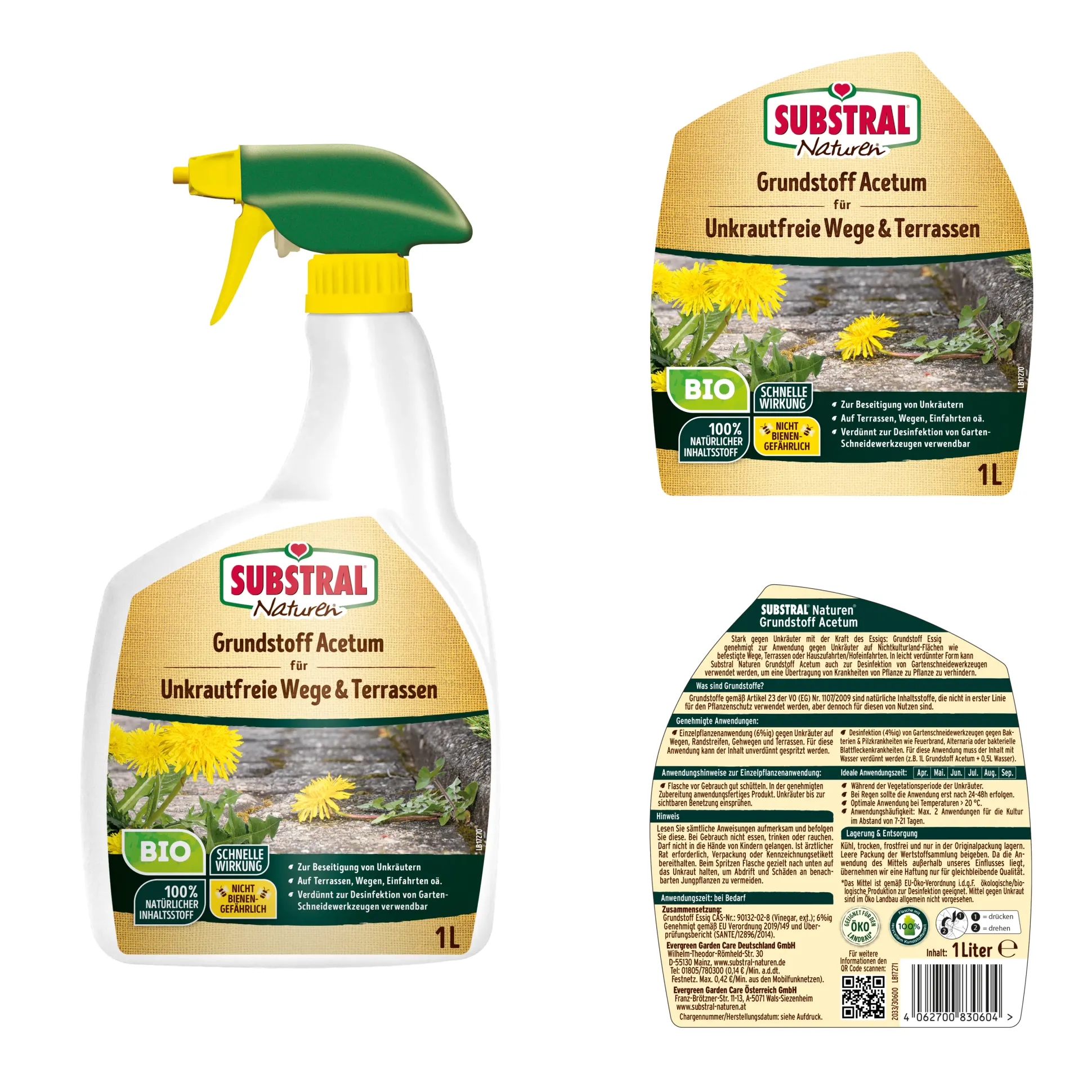 Substral Naturen Grundstoff Acetum Bio Unkrautfrei 1 L