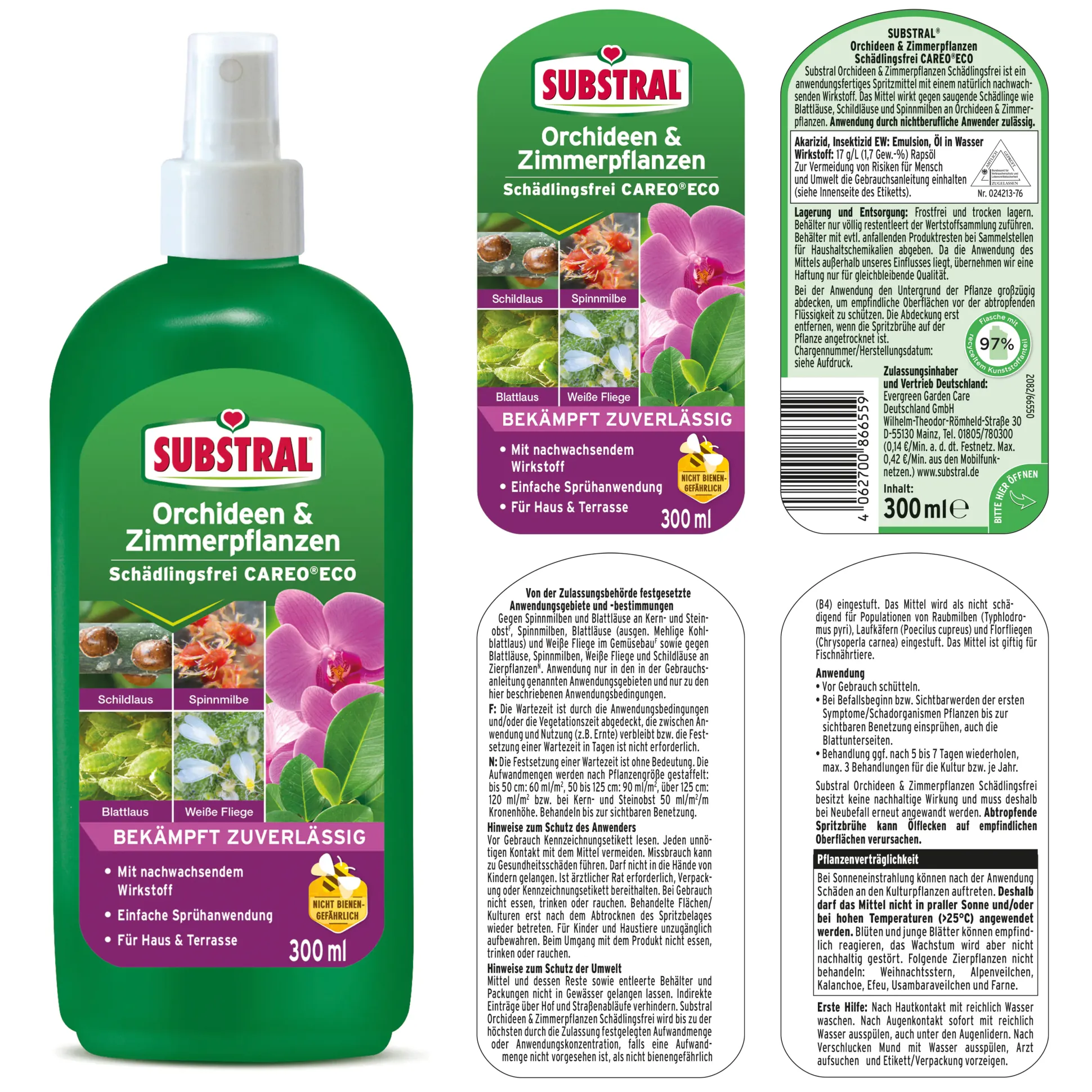 Substral Orchideen & Zimmerplanzen Schädlingfrei Careo Eco 300 ml