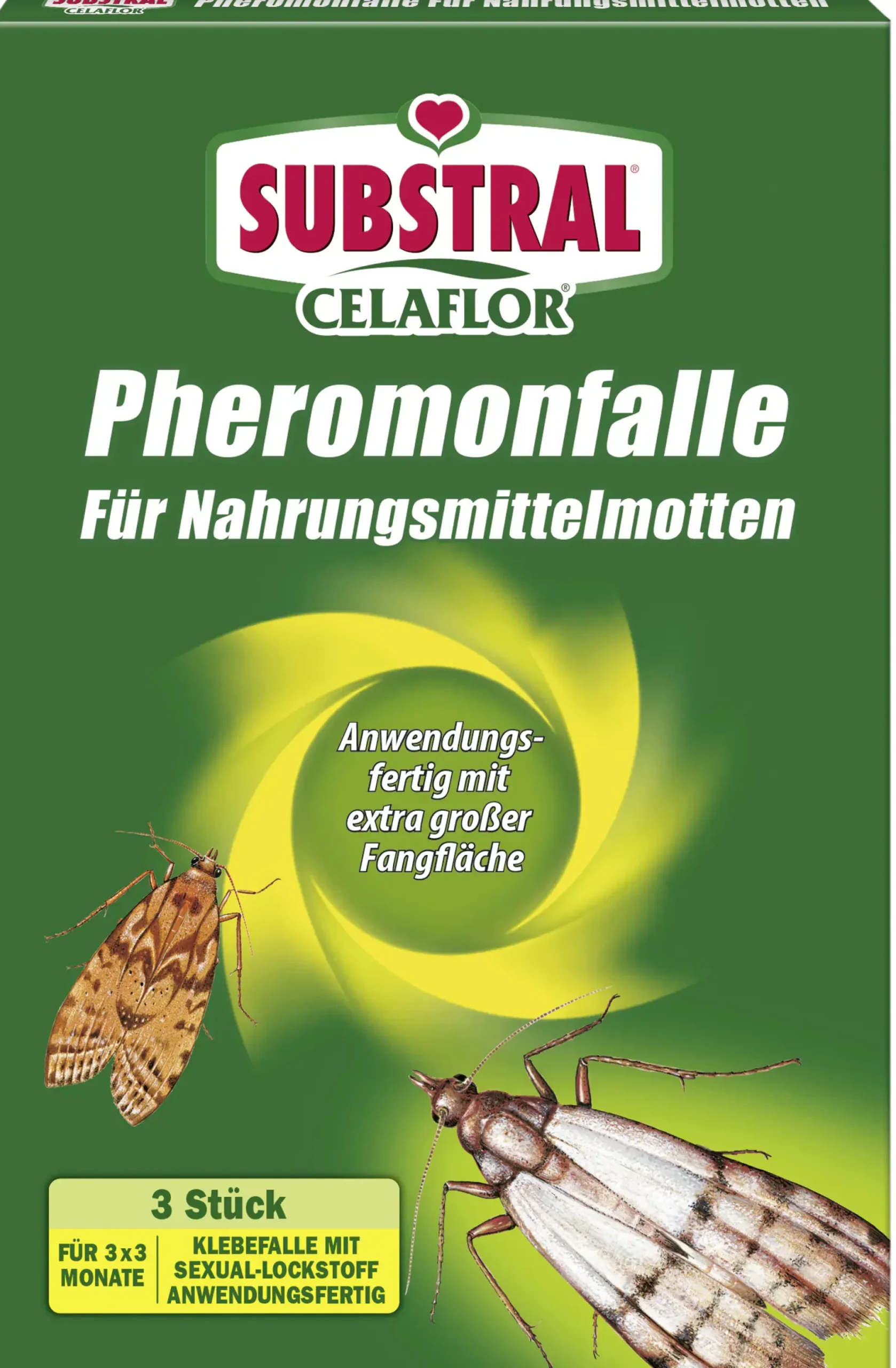 Substral Pheromon Falle gegen Nahrungsmittelmotten 3 Stück