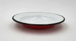 Su-Deco Teller 22 cm Ø flach rot weiss