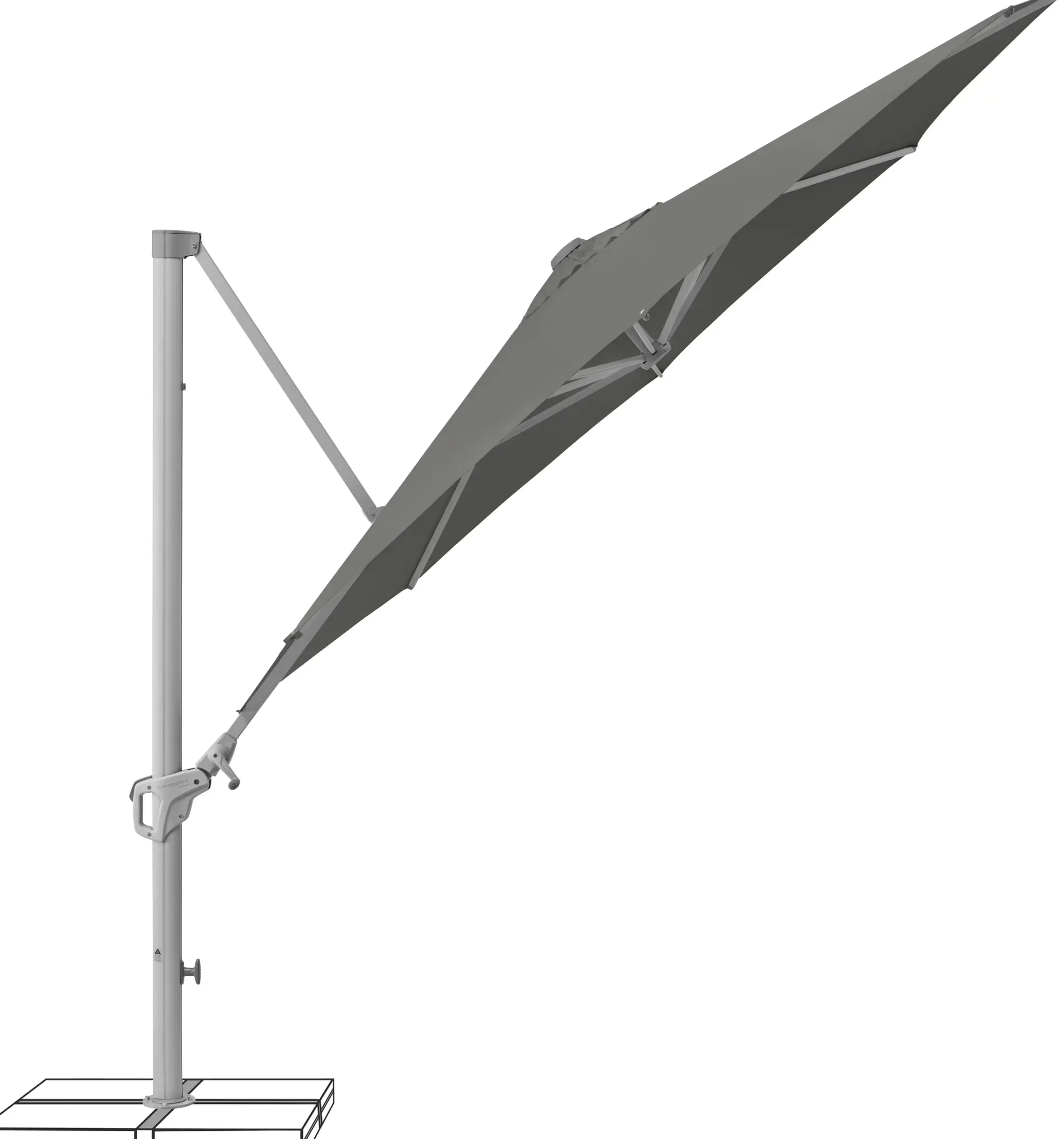 Suncomfort Sonnenschirm Familyflex steingrau Ø 300 cm
