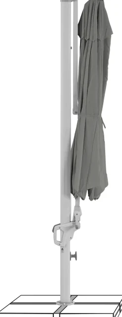 Suncomfort Sonnenschirm Familyflex steingrau Ø 300 cm