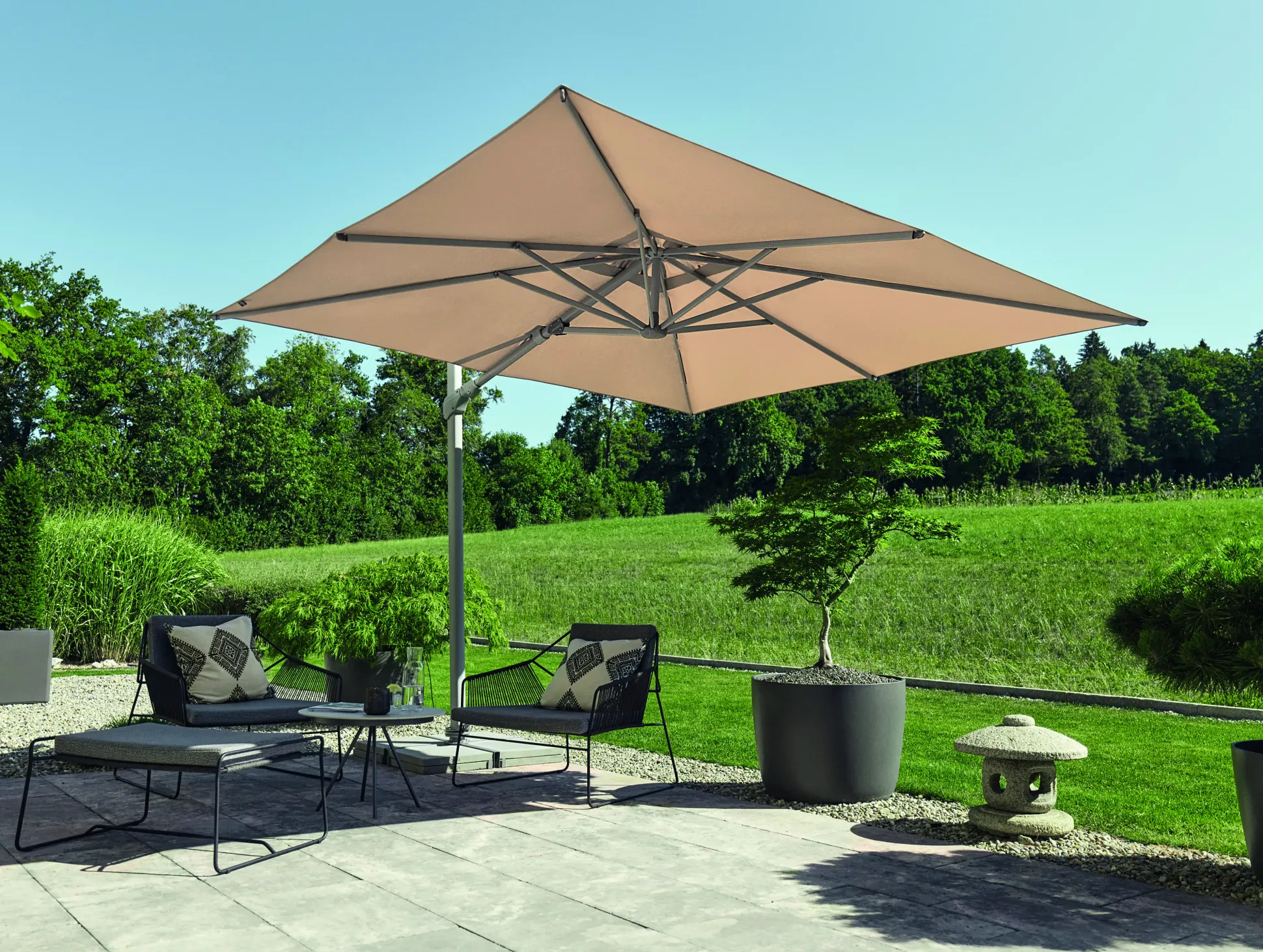 Suncomfort Sonnenschirm Varioflex beige 300 x 300 cm