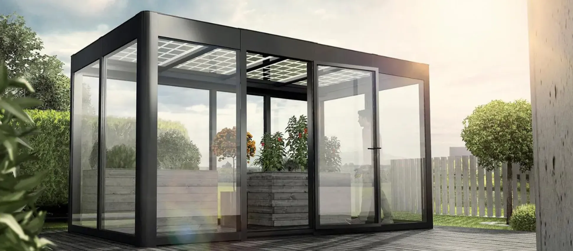 SunElements SunGarden Gartenhaus Energy 5.2 548 x 233 cm anthrazit-metallic