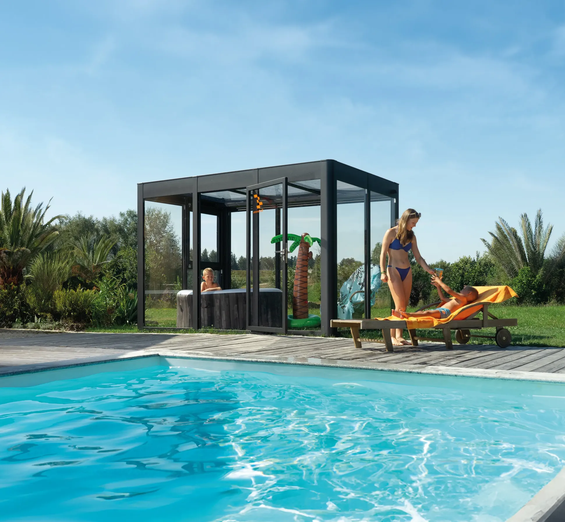SunElements SunGarden Gartenhaus Infinity 3.2 338 x 233 cm anthrazit-metallic