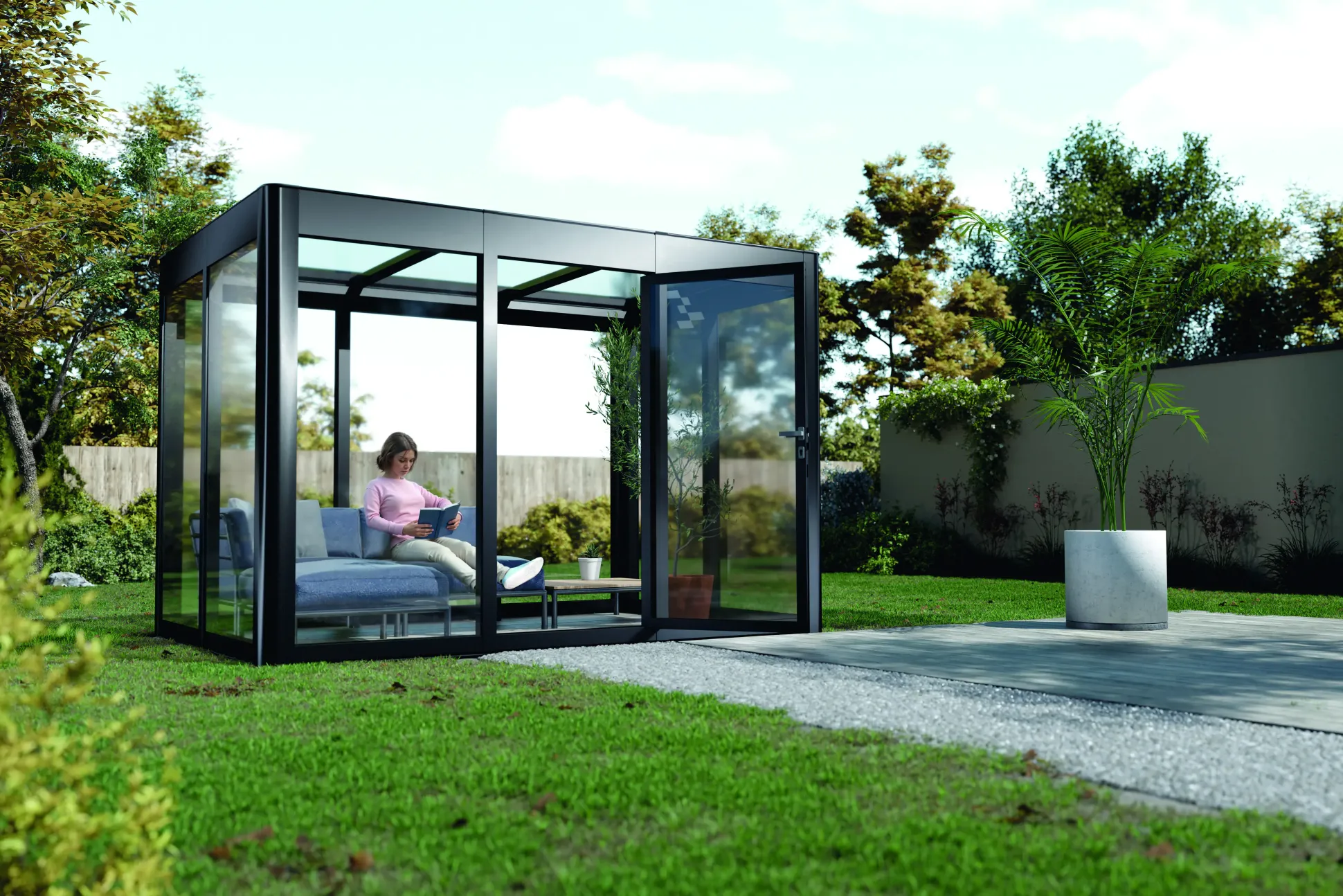 SunElements SunGarden Gartenhaus Infinity 3.2 338 x 233 cm anthrazit-metallic