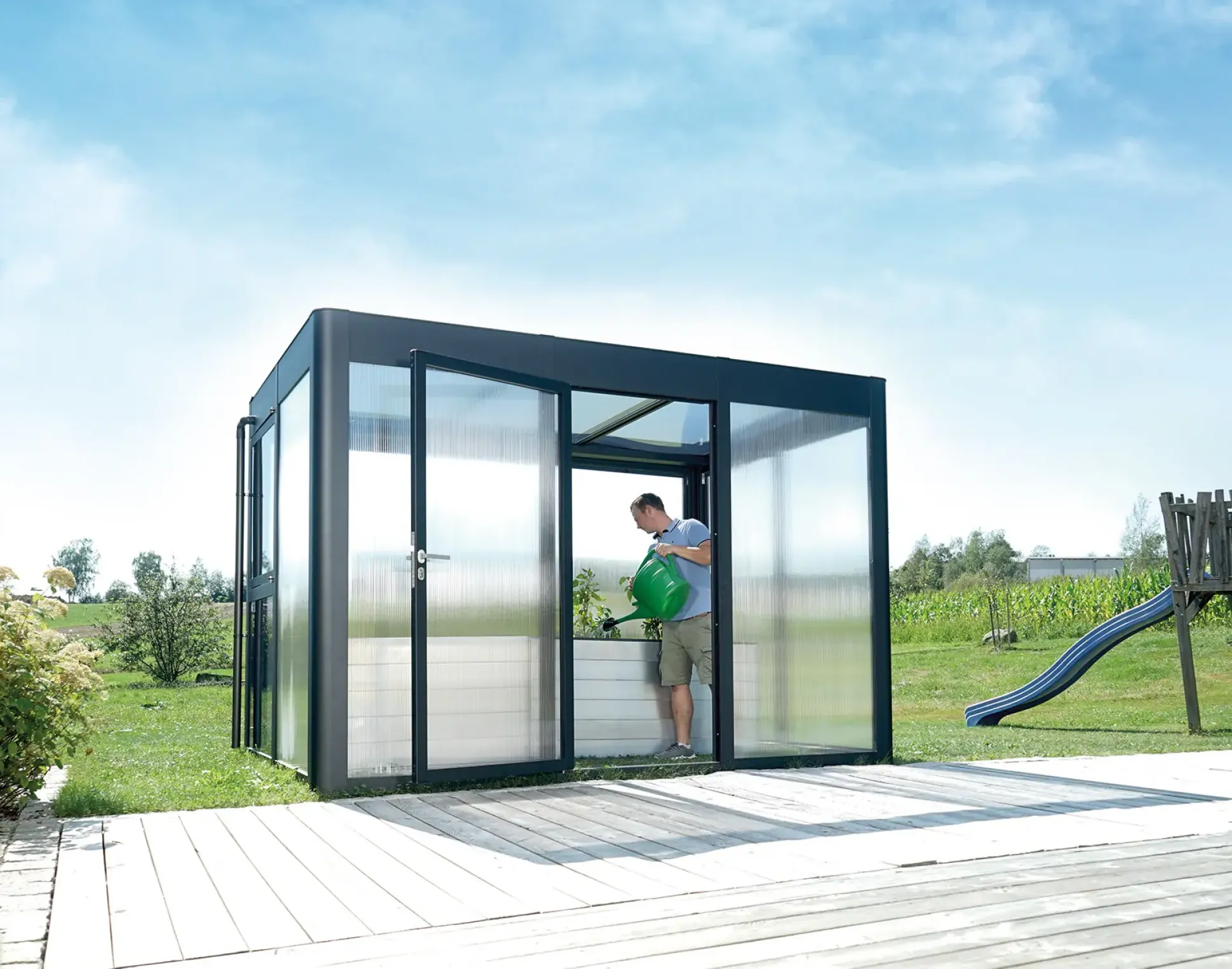 SunElements SunGarden Gartenhaus Select 3.2 338 x 233 cm anthrazit-metallic