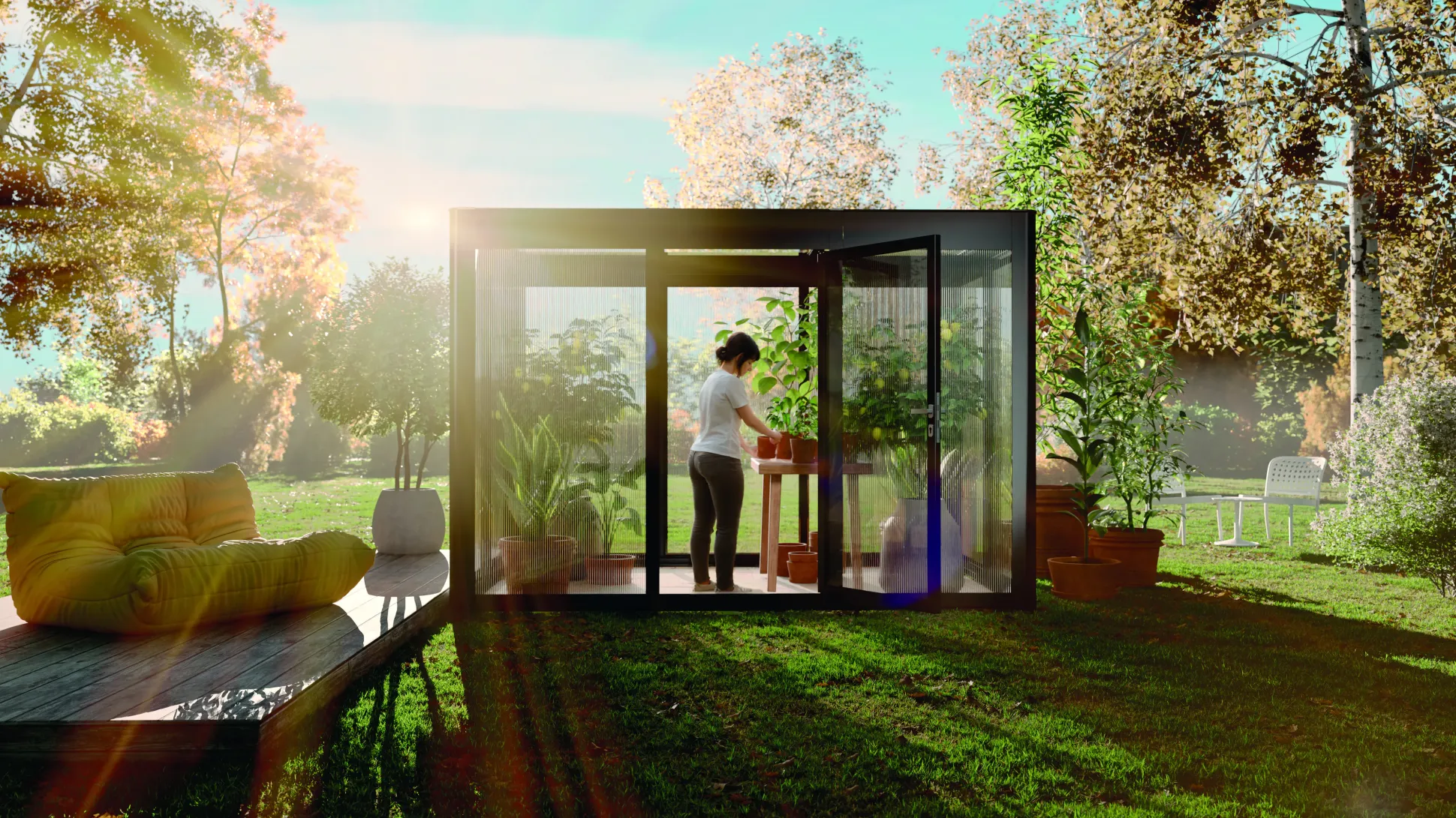 SunElements SunGarden Gartenhaus Select 3.2 338 x 233 cm anthrazit-metallic