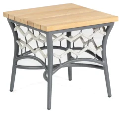 Sunny Smart Liege + Beistelltisch Yale silbergrau