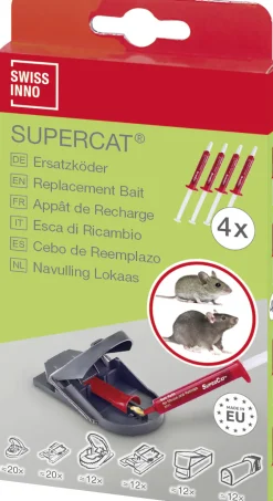 Swissinno Ersatzköder-Spritze für Nagetierfallen 4er