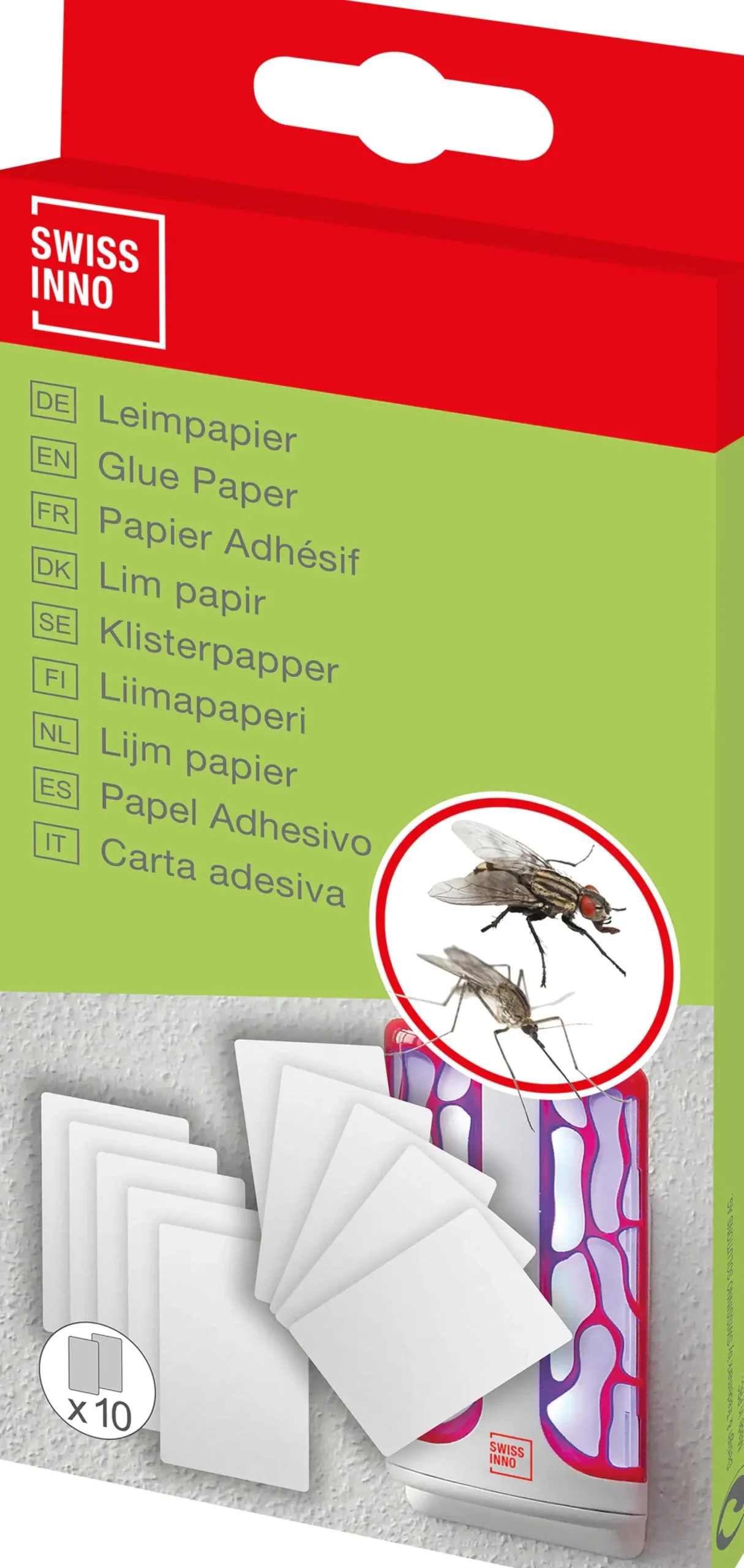Swissinno Nachfüll-Leimpapier für Insektenleimfänger 10 Stück