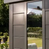 Telluria Gerätehaus Classico Lounge S mit Fenstern 2724 links granitgrau 552 x 238 cm