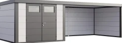 Telluria Gerätehaus Classico Lounge XL 3030 rechts weiß 762 x 298 cm