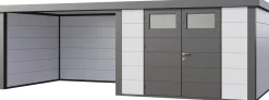 Telluria Gerätehaus Classico Lounge L 3330 links weiß 672 x 298 cm
