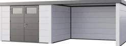 Telluria Gerätehaus Classico Lounge L 3330 rechts EW weiß 672 x 298 cm