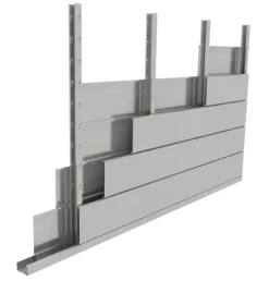 Telluria Gerätehaus Classico Lounge S mit Fenstern 3024 rechts weiß 582 x 238 cm