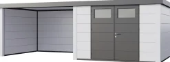 Telluria Gerätehaus Classico Lounge L 3030 links EW weiß 642 x 298 cm