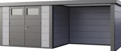 Telluria Gerätehaus Classico Lounge S 3024 rechts lichtgrau 582 x 238 cm