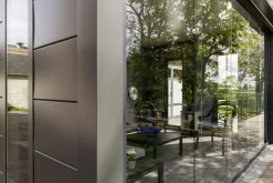 Telluria Glasschiebewand SIN4836 für Pavillon granitgrau