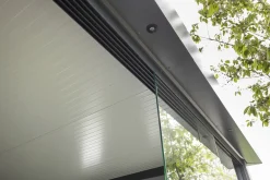 Telluria Glasschiebewand für Lounge Small granitgrau